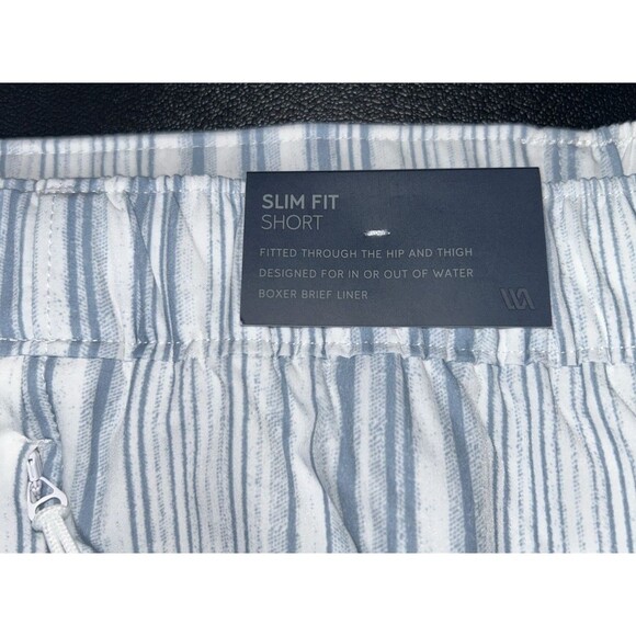 VRST Men's 5” Resort Short, Slim Fit with Liner, Denim Stripe, Size XXL - Picture 9 of 13